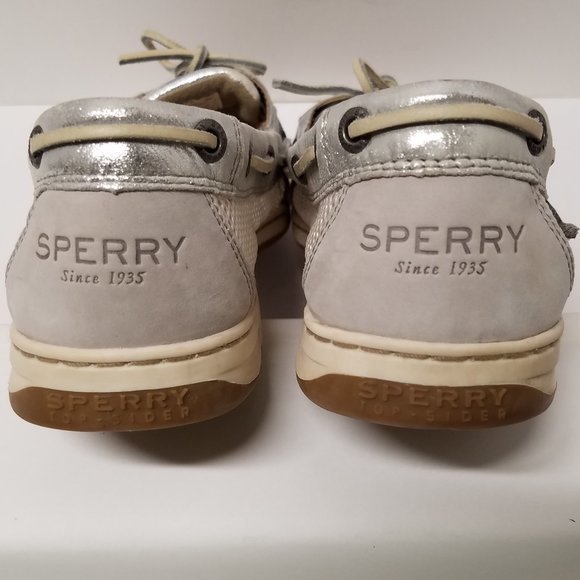 Sperry Topsider Gray & Silver Metallic Angelfish Boat Shoe - Picture 14 of 16